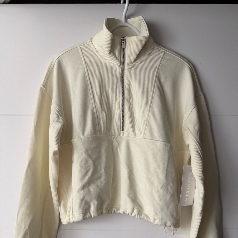 Athleta Seasoft Rib 1/4 Zip Popover